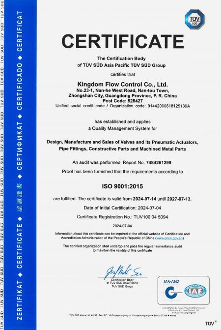 ISO 9001: Being ISO certified since 1996, KI is proved to be capable of delivering products which meet customer's requirements and related standards consistently.